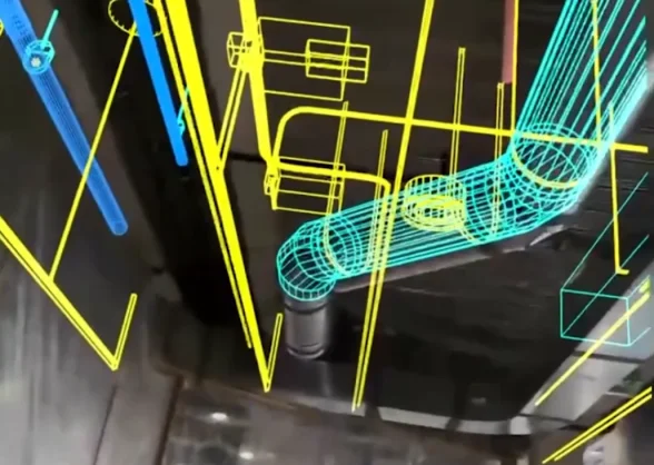 AR visualization of engineering utilities
