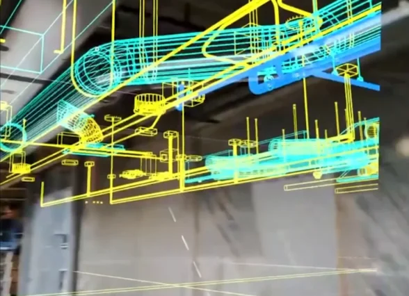 AR visualization of engineering utilities