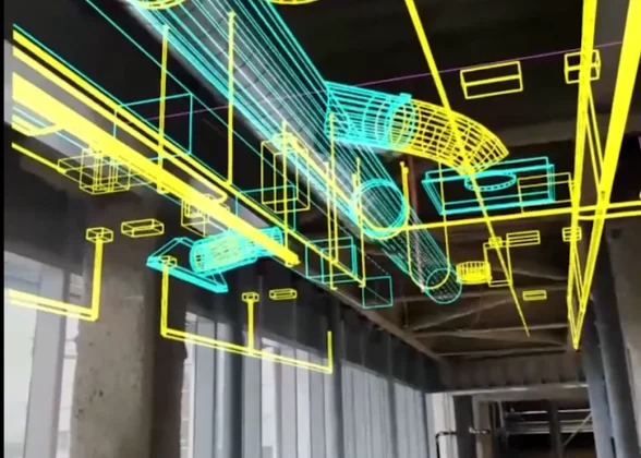 AR visualization of engineering utilities