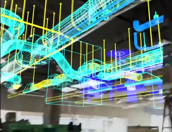 AR visualization of engineering utilities