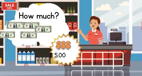 Educational quiz for kids “Shopping in a store”