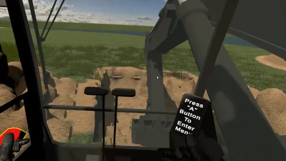 VR excavator operator training